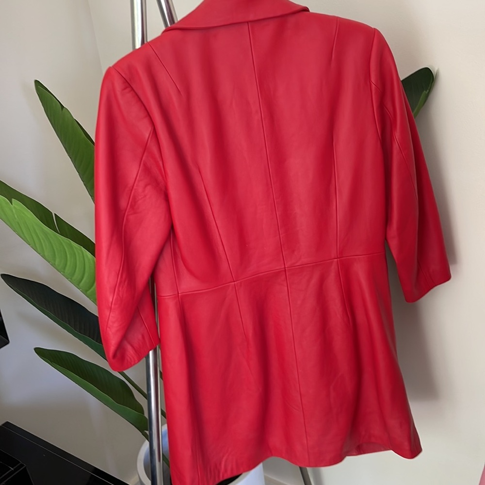 Retrofete red leather minidress - Picture 3 of 4